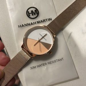 NWT - HANNAH MARTIN rose gold watch